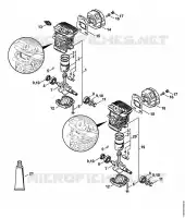 Cylindre, Silencieux pour Stihl MS 181