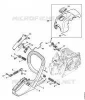 Cadre de poignée, Capot MS 181 C pour Stihl MS 181 C-BE
