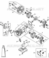 Cylindre avec piston, Dispositif d'allumage pour Stihl MS 150 C-E