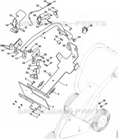 Support, Commande des gaz TS 410, 420 pour Stihl FW 20