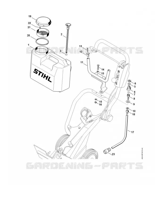 Réservoir d'eau Stihl Découpeuses Découpeuses Découpeuses à disques FW 20  FW 20