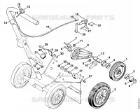 Limiteur de profondeur de coupe, Chariot de découpeuse pour Stihl TS 350