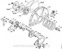 Palier avec pièce de protection pour Stihl TS 350