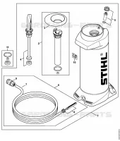 Réservoir d'eau sous pression pour Stihl TS 350