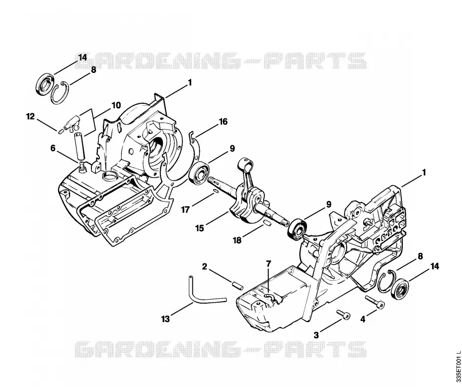 Carter de vilebrequin Stihl Découpeuses Découpeuses Découpeuses à disques TS 360  TS 360