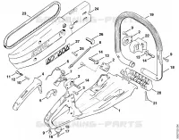 Cadre de poignée, Poignée tubulaire pour Stihl TS 350 AVE