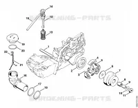 Embrayage, Crépine d'aspiration pour Stihl TS 350 AVE