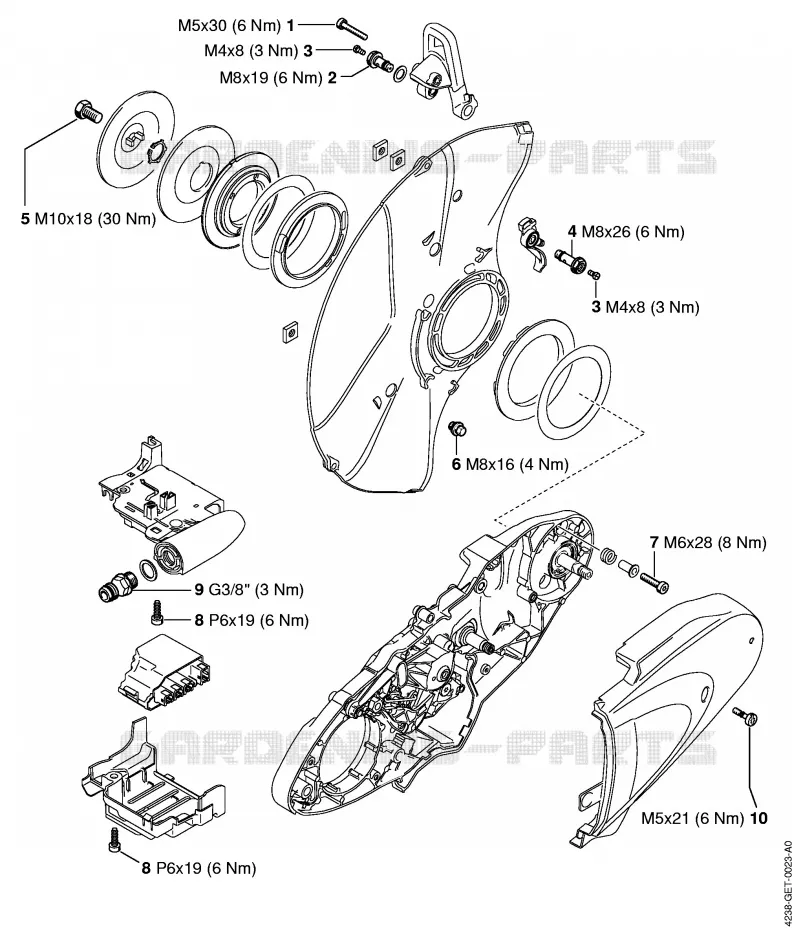 Couples de serrage Stihl Découpeuses Découpeuses Découpeuses à disques TS 440-A  TS 440-A