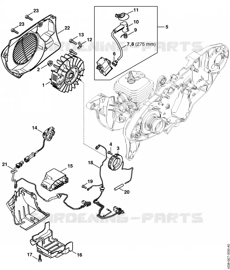 Dispositif d'allumage, Commande électronique d'arrosage Stihl Découpeuses Découpeuses Découpeuses à disques TS 440-A  TS 440-A