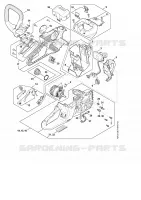 Moteur électrique, Module électronique, Carter de poignée pour Stihl MSA 160.0 C-B
