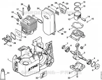 Carter moteur, Cylindre pour Stihl TS 460
