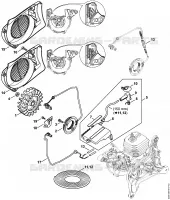 Dispositif d'allumage, Carter de ventilateur pour Stihl TS 480i-A
