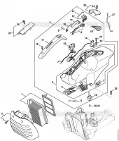Filtre à air, Capot pour Stihl TS 480i-A