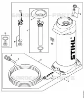 Réservoir d'eau sous pression pour Stihl TS 500i-A