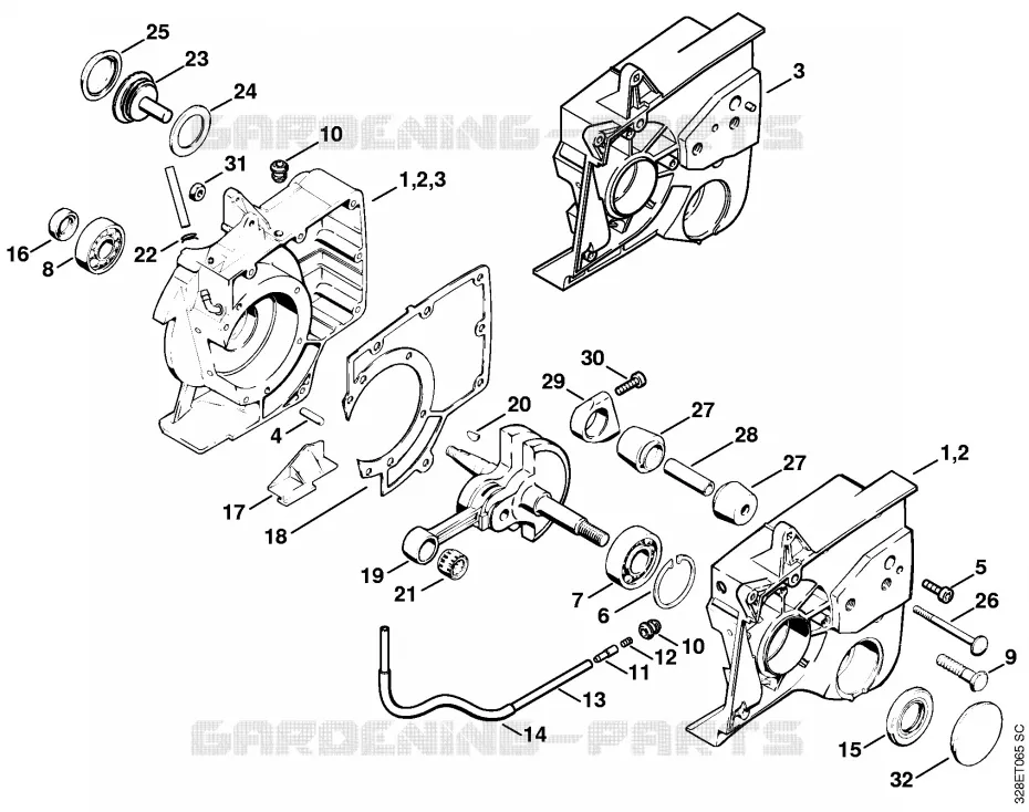 Carter de vilebrequin Stihl Découpeuses Découpeuses Découpeuses à disques TS 510  TS 510