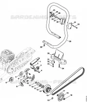 Système de tension, Embrayage pour Stihl TS 800