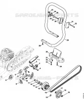 Système de tension, Embrayage pour Stihl TS 800-Z