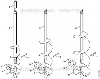 Tarière en forme de cœur pour Stihl BT 45-Z