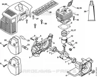 Carter, Cylindre pour Stihl BT 120 C