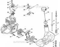 Réservoir d'essence, Embrayage pour Stihl BT 120 C