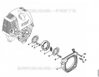 Embrayage, Carter de ventilateur pour Stihl BT 130