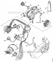 Moteur électrique, Module électronique, Réservoir d'huile pour Stihl MSA 160 T