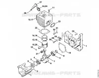Carter, Cylindre pour Stihl BR 400