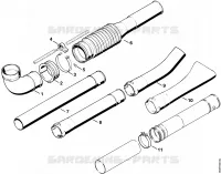 Tube à soufflet, Tube de soufflage pour Stihl BR 400
