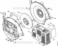 Carter de turbine pour Stihl BR 340