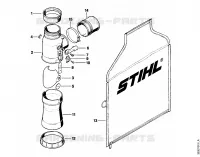 Dispositif d'aspiration pour Stihl BR 340