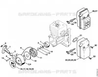 Dispositif de lancement, Silencieux pour Stihl BR 380