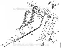Poignée de commande pour Stihl BR 380