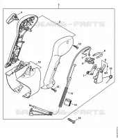Poignée de commande pour Stihl BR 550