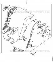 Poignée de commande pour Stihl BR 600