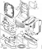 Réservoir d'essence, Plaque dorsale pour Stihl BR 600