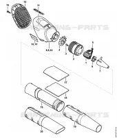 Moteur électrique, turbine pour Stihl BGA 100