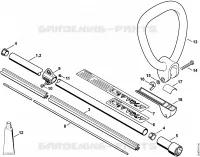 Tube complet, Poignée circulaire pour Stihl KW 85
