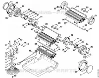 Brosse, Roue pour Stihl BM 500