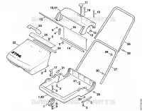 Chassis, Réservoir pour Stihl BM 500