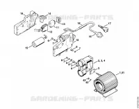 Moteur électrique, Interrupter à commande au pied pour Stihl RE 110 K