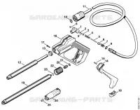 Pistolet, Lance pour Stihl RE 104 K