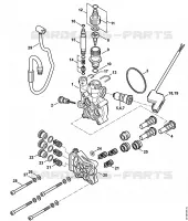 Carter de pompe, bloc de soupapes pour Stihl RE 109