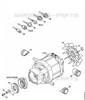 Moteur électrique, Câble d'alimentation pour Stihl RE 109