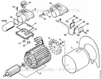Moteur électrique, Boîtier électrique pour Stihl RE 125 K