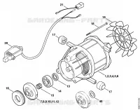 Moteur électrique pour Stihl RE 126 K