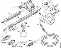 Pistolet, Lance pour Stihl RE 126 K