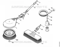 Brosse de lavage, Tuyau flexible d'aspiration pour Stihl RE 161 K