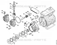 RE 161 K: Carter de commande, Pompe pour Stihl RE 161 K