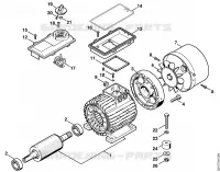 RE 161 K: Moteur électrique, Boîtier électrique pour Stihl RE 161 K