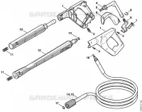 Pistolet, Lance pour Stihl RE 161 K PLUS